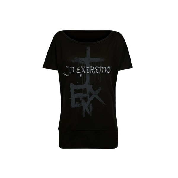 In Extremo Batwing Shirt Silberkreuz